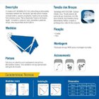 Toldo Articulado - 5,00m X 2,50m Lona Pvc Bege Camurça