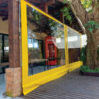 Toldo Cortina Amarelo C/ Visor 5,00m X 2,75m Completo