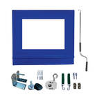Toldo Cortina Azul C/ Visor - 3,80m X 3,10m - Kit Completo