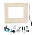 Toldo Cortina Bege C/ Visor - 2,60m X 2,30m - Kit Completo