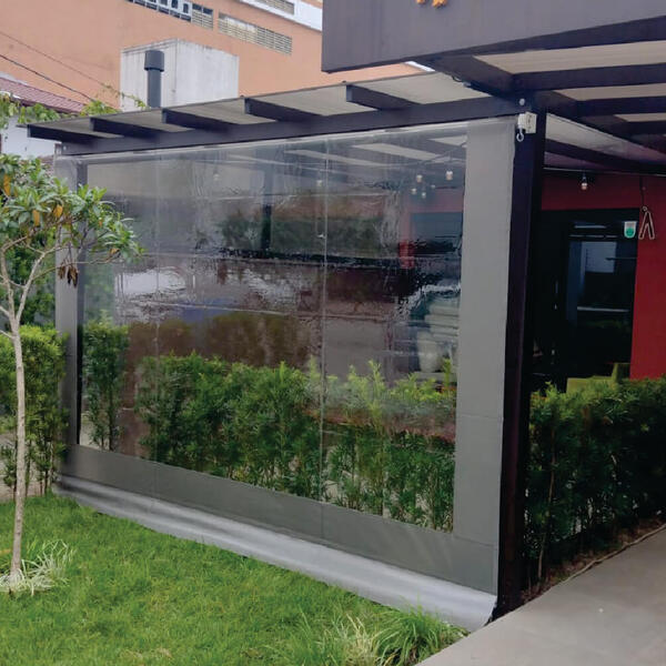 Toldo Cortina Cinza C/ Visor - 2,40m X 1,60m - Kit Completo