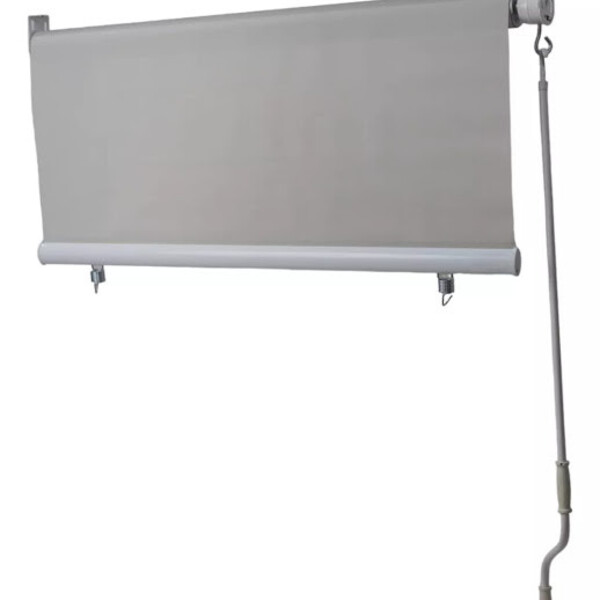 Toldo Cortina Em Tela Solar Screen Cinza 1,90m X 2,70m Comple