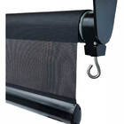 Toldo Cortina Em Tela Solar Screen Preto 1,30m X 2,70m Comple
