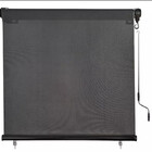 Toldo Cortina Em Tela Solar Screen Preto 1,30m X 2,70m Comple