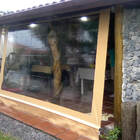 Toldo Cortina Ocre C/ Visor - 2,40m X 2,60m - Kit Completo