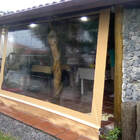 Toldo Cortina Ocre C/ Visor - 3,70m X 2,30m - Kit Completo