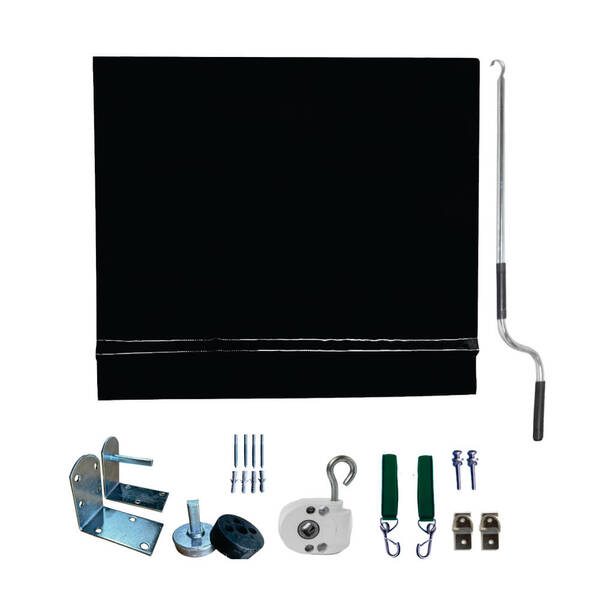 Toldo Cortina Preto - 3,60m X 2,40m - Kit Completo