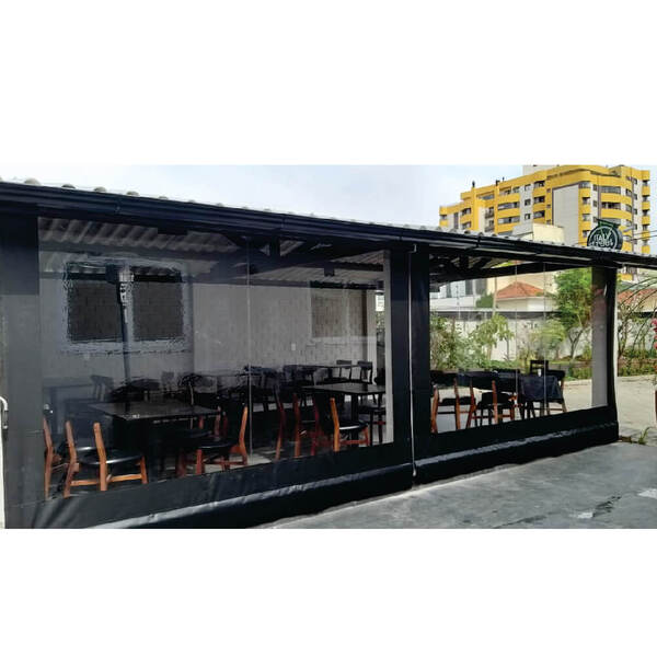 Toldo Cortina Preto C/ Visor - 1,70m X 2,50m - Kit Completo