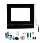 Toldo Cortina Preto C/ Visor - 3,10m X 2,30m - Kit Completo