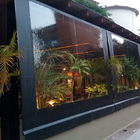 Toldo Cortina Preto C/ Visor - 3,80m X 2,70m - Kit Completo