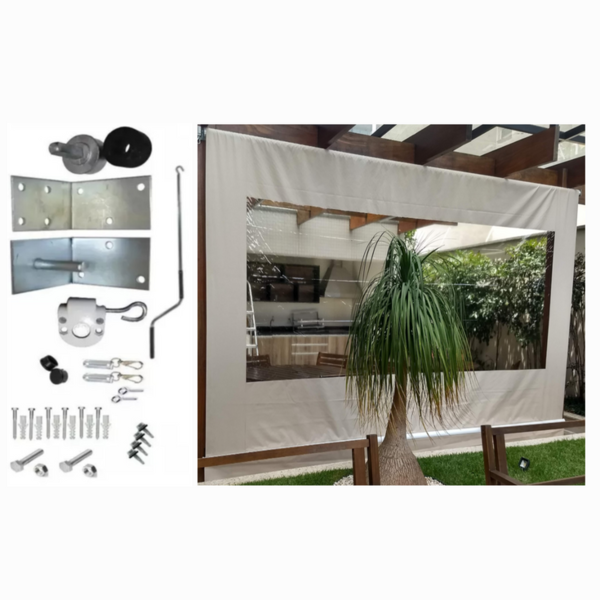 Toldo Cortina Retrátil Completo Medidas: 2,55m X 2,60m Alta R