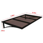 Toldo Fixo Em Policarbonato Alveolar Bronze - 1,50m X 0,70m -