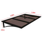 Toldo Fixo Policarbonato Alveolar Bronze - 1,50m X 1,20m - Es