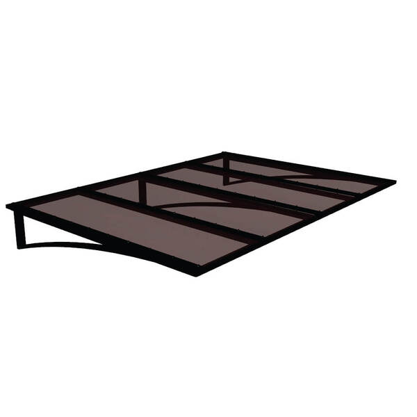 Toldo Fixo Policarbonato Alveolar Bronze - 2,00m X 1,50m - Es