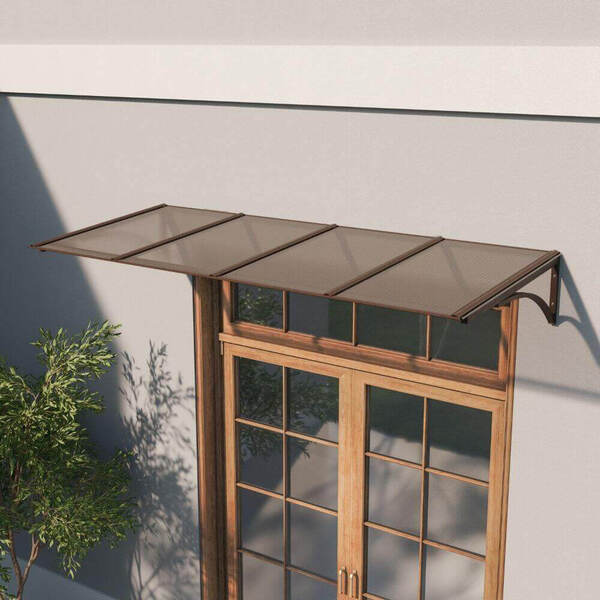 Toldo Fixo Policarbonato Alveolar Bronze - 2,50m X 1,50m - Es