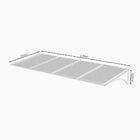 Toldo Fixo Policarbonato Alveolar Cristal - 2,00m X 1,00m - E