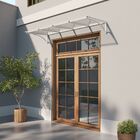 Toldo Fixo Policarbonato Alveolar Cristal - 2,00m X 1,00m - E