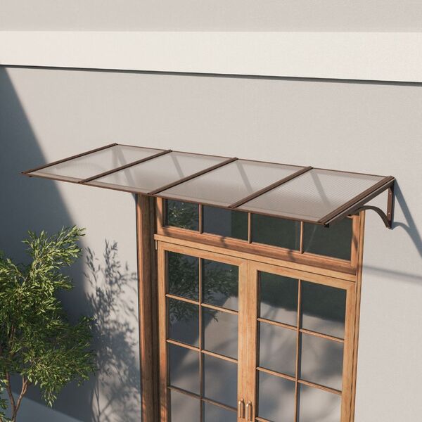 Toldo Fixo Policarbonato Alveolar Cristal - 2,50m X 1,50m - E