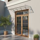 Toldo Fixo Policarbonato Alveolar Cristal - 2,50m X 1,50m - E