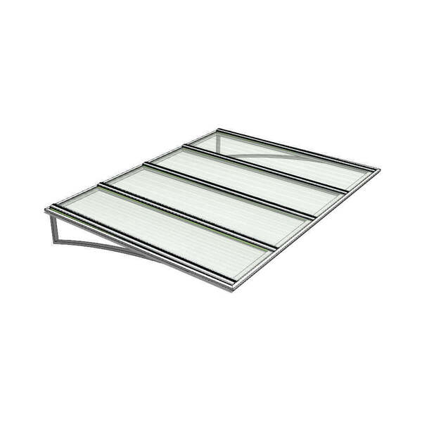 Toldo Fixo Policarbonato Alveolar Cristal 6mm - 2,00m X 1,00m