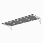 Toldo Fixo Policarbonato Alveolar Fume - 1,50m X 1,00m - Estr