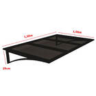 Toldo Fixo Policarbonato Alveolar Fume - 1,50m X 1,00m - Estr