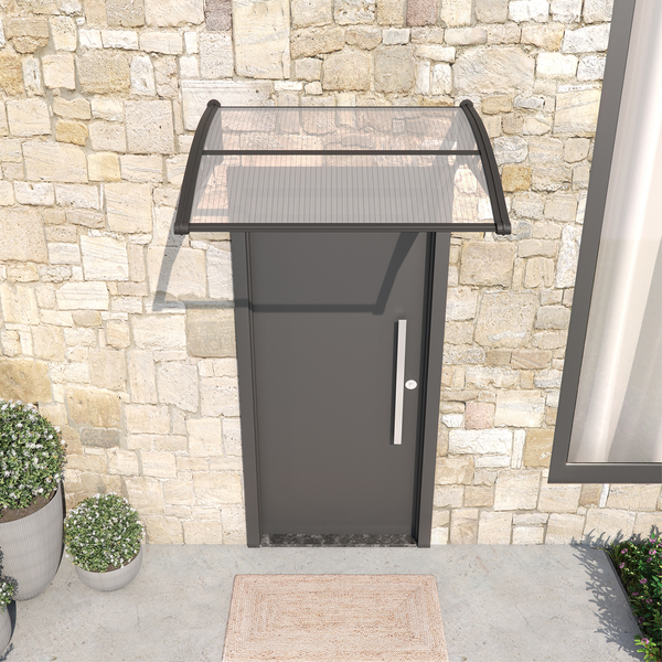 Toldo Fixo Policarbonato Preto 1,20x1,00m Kano Artens