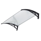 Toldo Fixo Policarbonato Preto e Branco 1,00x0,60m