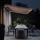 Toldo Retrátil Nori de Poliéster Motorizado com Led Bege 4,00x3,00m Naterial