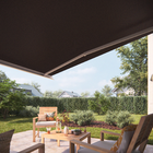 Toldo Retrátil de Poliéster Marrom 4,00x3,00m Naterial
