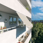 Toldo Retrátil Poliéster Manual Bege 2,50x2,50m Balcony Naterial