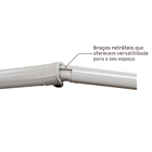 Toldo Retrátil Poliéster Manual Vermelho e Bege 3,00x2,00m Calima Naterial