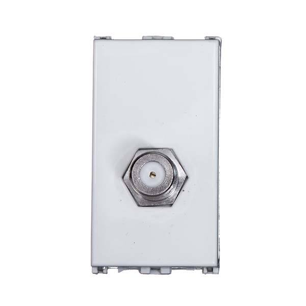 TOMADA TELEVISOR COAXIAL PLASTICO ABS BRANCO COMPRIMENTO 44,00 MM LARGURA 25,00 MM ALTURA 50,00 MM ILUS SIEMENS