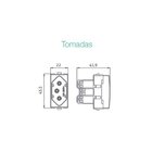 Tomada 10a Marrom - Sleek