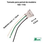 Tomada 10a Painel De Madeira Móveis Com Rabicho Branca Blux