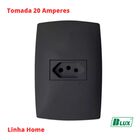 Tomada 20a Placa 4x2 Horizontal Home Blux Cor Grafite 250v