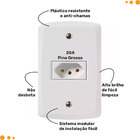 Tomada 20a Tramontina Linha Lux2 3 Pinos Grossos Microondas S