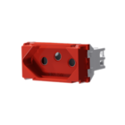 Tomada 2P + Terra 20A 250V Vermelho Wetzel