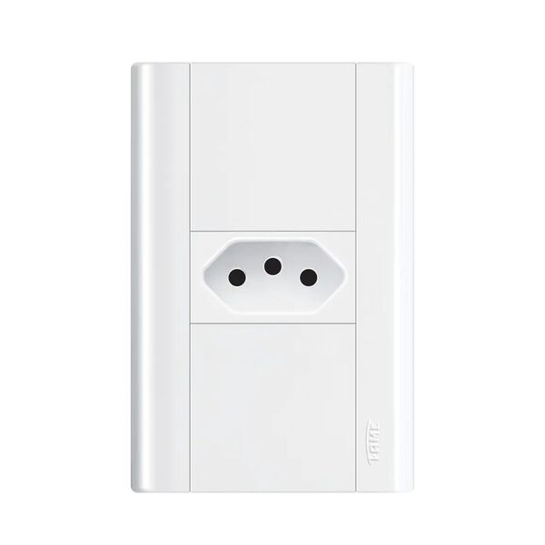 Tomada 2p+t 10a/250v Com Placa 4x2 Fame Modulare Branco