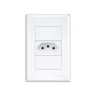 Tomada 2p+t 10a/250v Com Placa+suporte 4x2 Fame Evidence