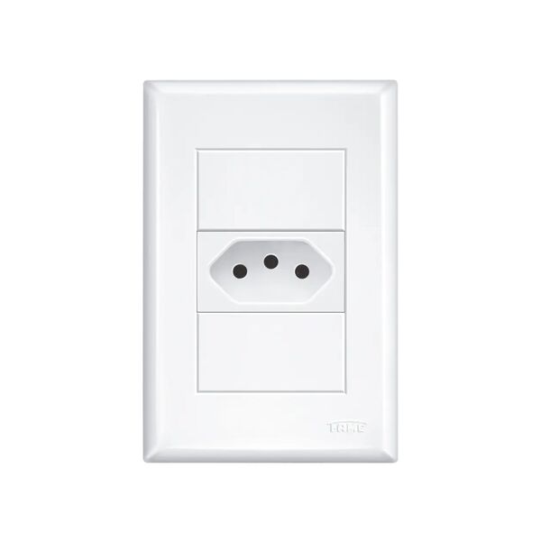 Tomada 2p+t 10a/250v Com Placa+suporte 4x2 Fame Evidence