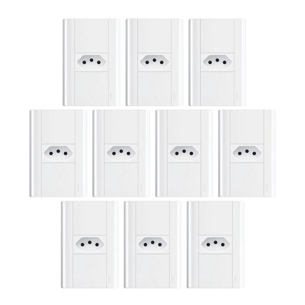 Tomada 2p+t 20a/250v Com Placa 4x2 Fame Modulare - Kit 10 Un