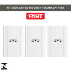 Tomada 2p+t 20a/250v Com Placa 4x2 Fame Modulare - Kit 3 Un B