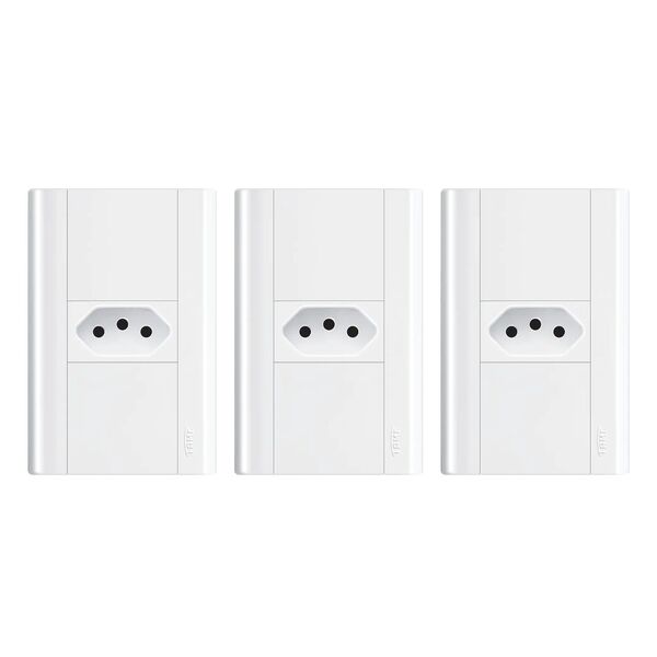 Tomada 2p+t 20a/250v Com Placa 4x2 Fame Modulare - Kit 3 Un B