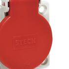 Tomada 2p+t De Embutir Quasar 20a 250v Com Tampa Vermelho