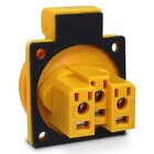 Tomada 2p+t Embutir Padrão Brasileiro 20a Com Tampa Amarelo