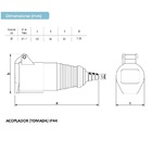 Tomada Acoplamento Industrial Ip44 32a 2p+t 110/130vca Amarel