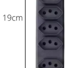 Tomada Barra Fêmea 5 Tomadas 2p+t 10a E 20a Preto Tmu5-320 Ma