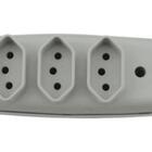 Tomada Barra Tripla 2p+t 10a Cinza - Ref.16330 - Ilumi