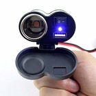 Tomada Carregador De Celular 12v E Usb 5v Para Moto Entrada I